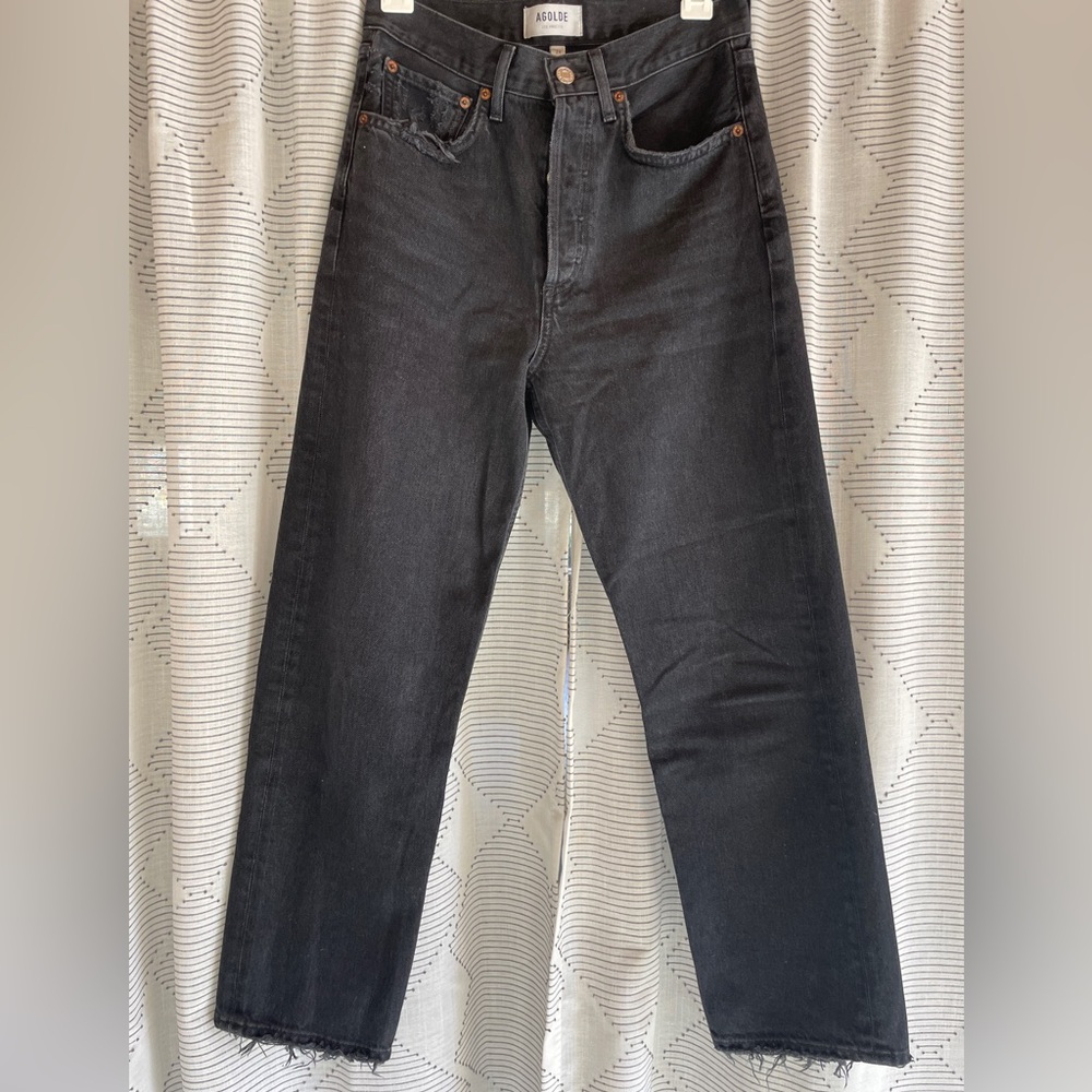 Agolde Women’s 90’s crop Jean in washed black size 24